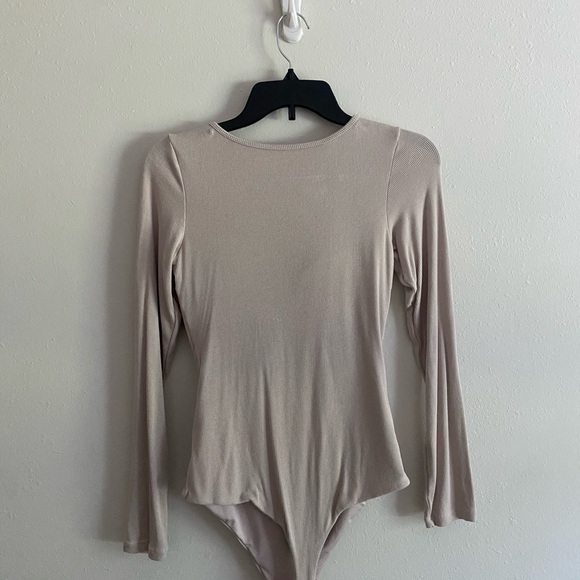 Klassy Network Beige Long Sleeve Bodysuit - Picture 5 of 6